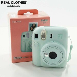 FUJIFILM/富士フィルム instax mini 12 チェキ インスタントカメラ ミントグリーン 簡易動作確認済み /000