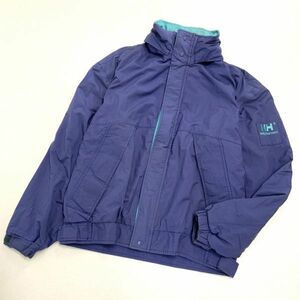 【抜群なカラーリング】90‘s HELLY HANSEN ヘリーハンセン ナイロンジャケット 内 フリース メンズ Sサイズ ブルー エメラルド キャンプ