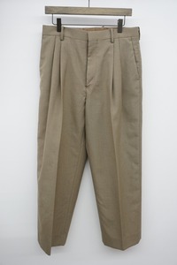 希少美品 21AW AURALEE オーラリー BLUEFACED WOOL WIDE SLACKS ウール ワイド スラックス パンツ A21AP02BH 廃盤色 茶 サイズ3 829N▲