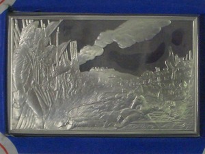 The Bicentennial Council of the 13 Original States Silver Ingot "Battle of Bunker Hill" (Franklin Mint) (FM13M)