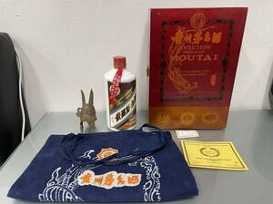 １円〜♪木箱・袋付き！貴州茅台酒 マオタイ酒 MOUTAIDISTILLERY KWEICHOW 天女ラベル 1997年 珍品 中國 962g 500ml/53％　