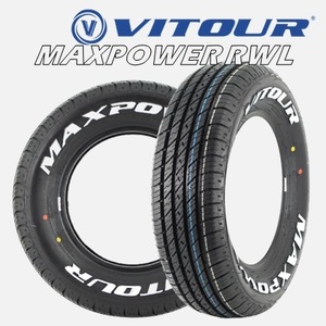 12インチ 165/70R12 77T 2本 サマータイヤ ホワイトレター ヴィツァー マックスパワー VITOUR MAX POWER RWL V00155