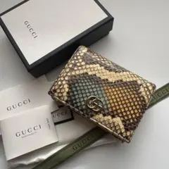 【極上美品】 530 GUCCI グッチ  2つ折り 財布 コンパクト 蛇