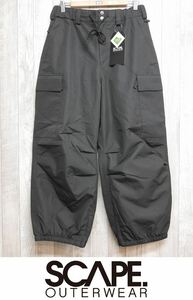 【新品】25 SCAPE BAGGY PANTS - Sサイズ - BLACK 正規品 スノーボード ウェア ワイド パンツ