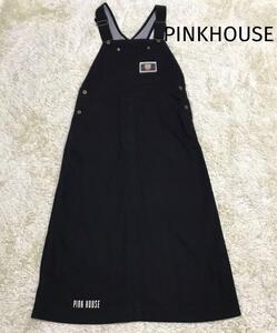 PINKHOUSE ピンクハウス　オーバーオール　ジャンパースカート　デニム　クマ　ツナギ　オールインワン