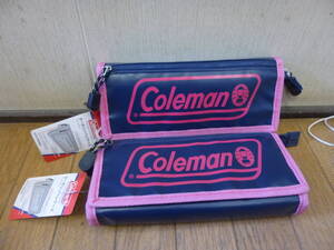 @新品 未使用 Coleman コールマン ターポリン ペンケース 2個セット タグ付き 検索 ペンシル ポーチ コスメ 収納 入れ物 ケース