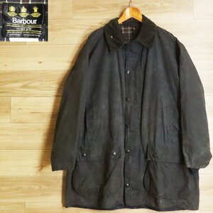 @3K/O11.29-7　ユーロ古着　90s　Barbour　バブアー　BORDER　ボーダー　オイルドジャケット　オイルドコート　ハンティングジャケット