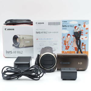 ★新品級・元箱付き★ Canon キヤノン デジタルビデオカメラ iVIS HF R62 ブラウン IVISHFR62BR #2299