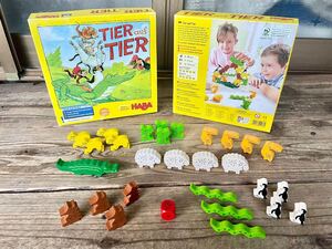 TIER auf TIERゲーム ワニに乗る？ HABA ハバ ドイツ製 知育玩具 積み木 おもちゃ ドイツ 玩具 おもちゃ ホビー