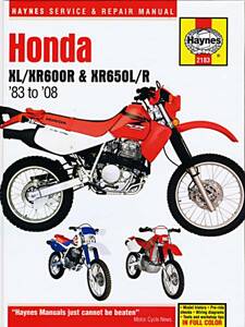 ホンダ XL/XR 1983-2008年 英語版 整備解説書