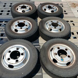 ○6本価格★パT8897■195/75R15 109/107N LT DUNLOP ENASAVE SPLT50 TOPY 5J 5穴 PCD203.2★条件付送料無料★地山 トラック 夏タイヤ