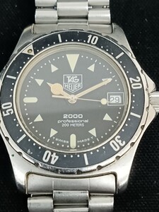 タグホイヤー　 TAG Heuer　 QZ　 クォーツ　 2000シリーズ　プロフェッショナル　 デイト　メンズ　 腕時計 　電池切れ