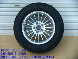 ★E38 BMW 7シリーズ GG44 純正アルミホイール タイヤ 235/60R16 純正 中古 [6221］