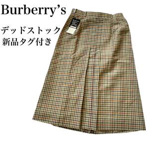 新品タグ付き★90s Burberrys ヴィンテージ スカート リネン　麻