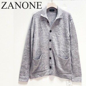 《ZANONE ザノーネ》新品 定価48,400円 イタリア製 ブークレ編み ７ゲージ ウールニットカーディガン 50(XL)A9325