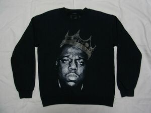 ☆ The Notorious B.I.G. ノトーリアス ビギー スウェット sizeS 黒 ☆USA古着 トレーナー BROOKLYN MINT HIP HOP RAP TEES 2PAC 90s