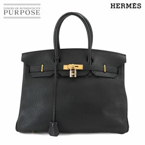 エルメス HERMES バーキン35 ハンド バッグ トゴ ブラック □E刻印 ゴールド 金具 Birkin 35 90229472