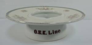 ☆03S■O・S・K　Line　大阪商船　社章入　灰皿　陶器製■ノリタケ/日本陶器会社