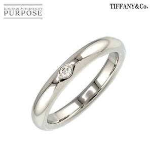 ティファニー TIFFANY&Co. スタッキング バンド 8号 リング ダイヤ 1P Pt プラチナ 指輪 Stacking Band Ring 90246048