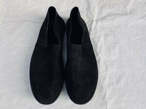 良好 GUIDI グイディ SUEDE スエード SLIP ON スリッポン 43 箱付き BLACK vibram SOLE LEATHER