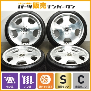 【バリ溝】ハイペリオン HYPERION 18in 8J +35 9J +45 114.3 2022年製 ミネルバ 215/35R18 2023年製 レーダー 245/35R18 クラウン マークX