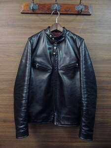 ★ 34サイズ 定価143000円 USA製 ショット SCHOTT 7417 641XXH HORSEHIDE CAFE RACER ホースハイド レザー シングル ライダース ジャケット