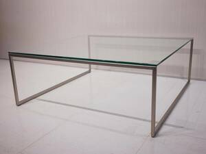 ボーコンセプト BoConcept Lugo ルーゴ ガラステーブル センターテーブル リビングテーブル ローテーブル 90cm 正方形