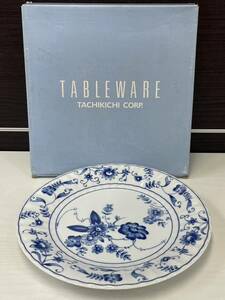 たち吉 TACHIKICHI TABLEWARE ブルー フラワーパーティー皿 969-661 プレート 直径29.5cm