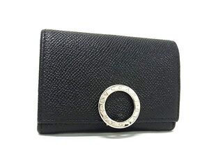 1円 ■美品■ BVLGARI ブルガリブルガリ レザー コインケース コインパース 小銭入れ メンズ レディース ブラック系 FL1342