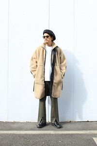 19AW marka BOA CARDIGAN LONG マーカ ボアカーディガンロング 2 M19C-07BL01C　アイボリー