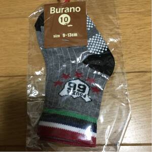 新品未使用　Burano 靴下 9～13cm グレー