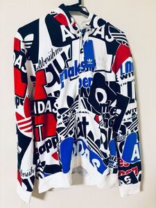 Adidas Originals アディダスオリジナル　M AOP LOUD FZ HOODIE 総柄 スウェット ジップ パーカー L/ZIPフーディ/マルチ/メンズ/BS4843