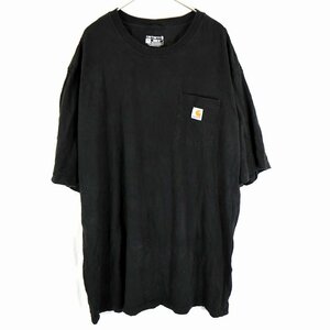 SALE/// Carhartt カーハート ワンポイントロゴ 半袖Ｔシャツ 大きいサイズ ブラック (メンズ 2XL) O1804