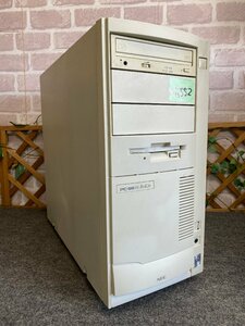 【送140サイズ】NEC　PC9821RV226N20　PenII-266MHz/MEM:255.6MB/HDD欠 FDDよりDOS起動OK CD-ROM OK ※文字が黄色