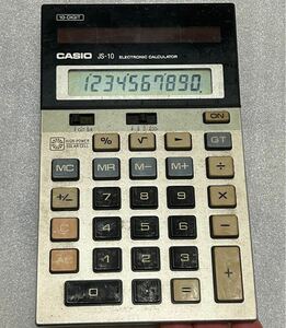 美品 CASIO カシオ カシオ電卓 JS-10 計算機 学生 簿記 会計 資格 試験 昭和レトロ