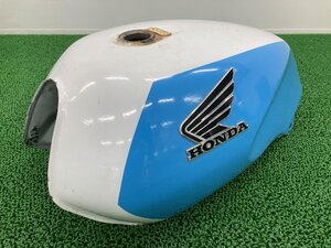 ジェイド タンク ホンダ 純正 中古 バイク 部品 MC23 JADE 白 水色 修復素材やカスタム素材に コケキズ無し 車検 Genuine