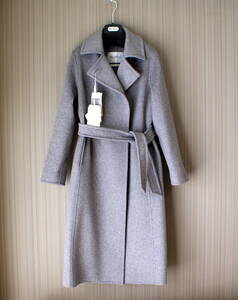 タグ付き新品 2023 MAXMARA マニュエラ カシミア１００％コート　 IT38　MANUELA マックスマーラ　グレー