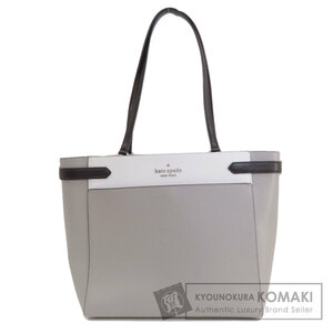 kate spade ケイトスペード ロゴ金具 バイカラー トートバッグ PVC レディース 中古