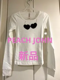 ピーチジョン PEACH JOHN／新品／長袖Tシャツ　白　ワンポイント