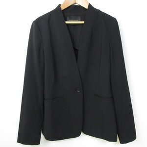 美品 UNITED ARROWS ユナイテッドアローズ UPCB NEO-ST ノーラペルジャケット サイズ38 ブラック ◆