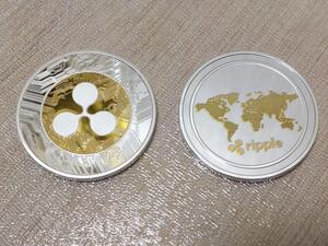 【新品・未使用】☆送料無料☆リップル XRP 仮想通貨 暗号資産 レプリカコイン２枚セット