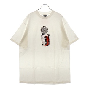 STUSSY ステューシー ×MEDICOM TOY メディコムトイ 10周年記念プリント 半袖Tシャツ カットソー ホワイト