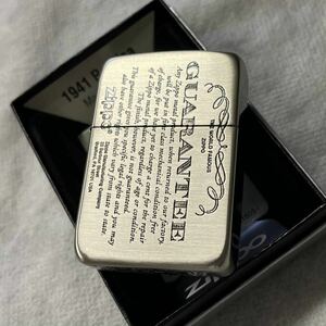 ZIPPO/1941/レプリカ/復刻/ギャランティ/ニッケル古美/新品/ジッポー/送料無料/ギフト/プレゼント