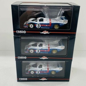 J003-Z7-620 EBBRO エブロ Matsuda Collection Porsche 956 WEC Japan 1983 1/43スケール ミニカー 3点セット ホワイト/ブルー 箱付き