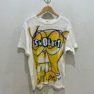 HYSTERIC GLAMOUR ヒステリックグラマー 02173CT23×SKOLLCT Tシャツ 半袖 ホワイト サイズM 687984