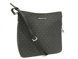 1円 ■新品■未使用■ MICHAEL KORS マイケルコース MK柄 レザー クロスボディ ショルダーバッグ レディース ブラック系 FJ3148