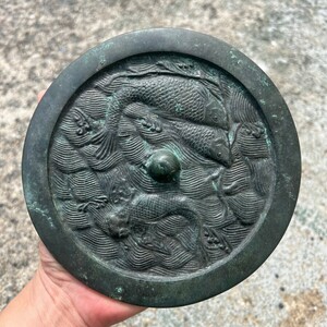 【積古】中国古美術 中国漢代 銅鏡 古鏡 骨董 美術品 骨董品 時代物 古美術 唐物 当時物 置物 