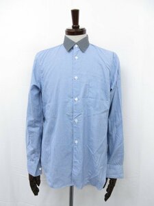 【コムデギャルソンシャツ COMME des GARCONS SHIRT】 ギンガムチェック柄 長袖 シャツ (メンズ) sizeS 紺×白 D-TK9210 □30MK3405□