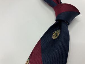 【超美品】Ralph Lauren　ラルフローレン　ロゴ＆レジメンタル柄 ネクタイ 3本以上 送料無料 メンズ ネイビー系　0102136