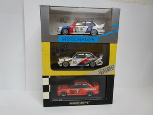 倉庫整理品　MINICHAMPS　43分の１　BMW　E30　M3　３台SET　当時物